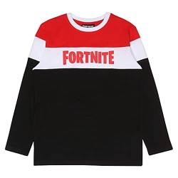 Fortnite Text Logo Jungen Crewneck Sweatshirt Rot/Schwarz 8-9 Jahre von Fortnite