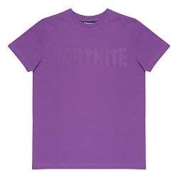 Fortnite Text Logo T Shirt, Kinder, 128-182, Purple, Offizielle Handelsware von Fortnite