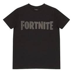 Fortnite Textlogo. T Shirt, Kinder, 128-182, Schwarz, Offizielle Handelsware von Fortnite