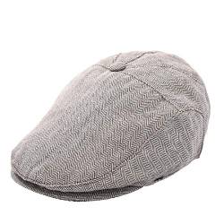 Foruhoo Kinder Schiebermütze für Jungen, Baby Baskenmütze Kapppe Hüte Cap (Khaki, 49cm / 6-16 Monate) von Foruhoo