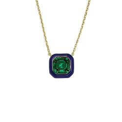 FOSSIL Damenkette Candy Jewels Emaille Glasstein blau grün, JA7201710 von Fossil