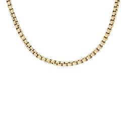 FOSSIL Halskette für Männer All Stacked Up Gold-Tone Edelstahlkette, Länge: 460mm+50mm, Breite: 2.8mm, JF04504710 von Fossil