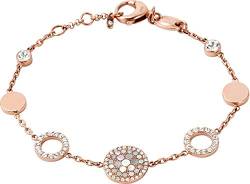 Fossil Armband Für Frauen, 19 Cm + 2,5 Cm Verlängerung Rosa, Rose Gold Perlmutt, Edelstahlarmband, JF01739791 von Fossil