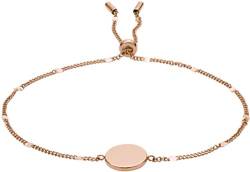 Fossil Armband Für Frauen Schmal, Min. Innenlänge: 165mm Rose Gold Nicht Anwendbar Armband, JF02898791 von Fossil