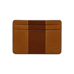 Fossil Brieftasche für Herren Everett, Leder/PVC Kartenetui Medium braun 10,2 cm L x 0,6 cm B x 7,0 cm H ML4398210 von Fossil