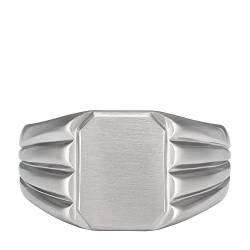 Fossil Edelstahl Silber Ring Für Männer von Fossil