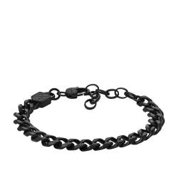 Fossil Herren-Gliederarmband Bold Chains Edelstahl schwarz, JF04634001 von Fossil