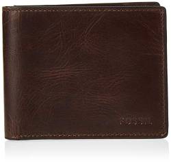 Fossil Herren RFID-Geldbörse mit Klappdeckel Reisezubehör-Faltbare Brieftasche, Dark Brown, Einheitsgröße von Fossil