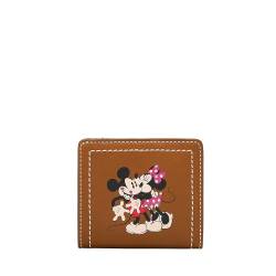 Fossil Mickey and Friends Damen Bifold Geldbörse aus braunem Leder, SL10053216 von Fossil