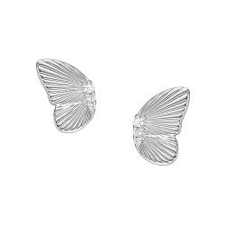 Fossil Ohrringe Für Frauen Sterling Silber, Länge: 6.5mm, Breite: 6.8mm Silber Sterling Silber Ohrringe, JFS00621040 von Fossil