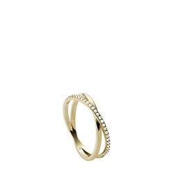 Fossil Ring Für Frauen Vintage Iconic, Höhe: 5,4mm Gold-Edelstahl-Ring, JF03752710 von Fossil