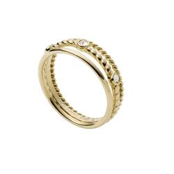 Fossil Ring Für Frauen Vintage Iconic, Höhe: 7,4mm Gold-Edelstahl-Ring, JF03801710 von Fossil