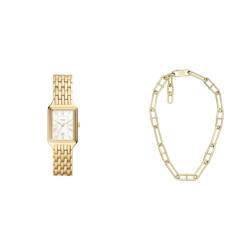 Fossil Women's Raquel Watch and Heritage Necklace, Gold-Tone Stainless Steel, Set von Fossil