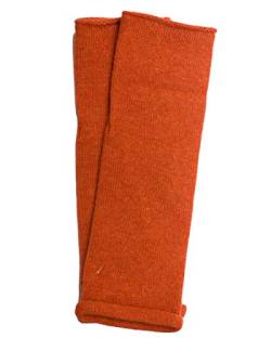 FosterNatur, Arm Stulpen mit Daumenloch, 100% Wolle (Merino) (Orange) von FosterNatur