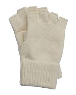 FosterNatur, Damen Fingerlose Wollhandschuhe, 100% Merino (Natur, Gr. 8) von FosterNatur