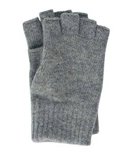 FosterNatur, Herren Handschuhe Fingerlos, 100% Wolle (9, Grau) von FosterNatur