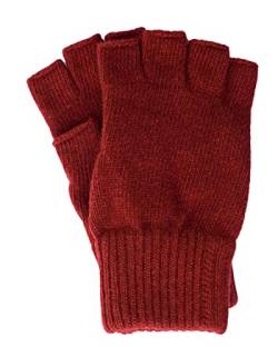 FosterNatur, Herren Handschuhe Fingerlos, 100% Wolle (9, Russet Red) von FosterNatur