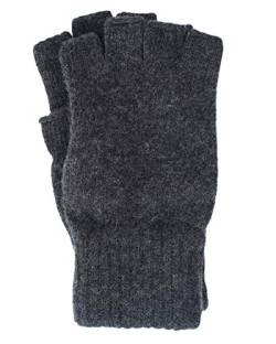 FosterNatur, Herren Handschuhe Fingerlos, 100% Wolle (9,5, Anthrazit) von FosterNatur