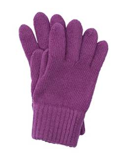 FosterNatur, Kinder Finger Handschuhe/Strickhandschuhe/Wollhandschuhe, 100% Wolle (Merino) (3, Lila) von FosterNatur