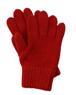 FosterNatur, Kinder Finger Handschuhe/Strickhandschuhe/Wollhandschuhe, 100% Wolle (Merino) (3, Rot) von FosterNatur