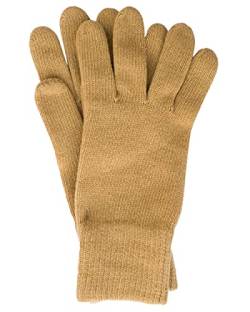 FosterNatur, Merino Herren Handschuhe/Fingerhandschuhe, 100% Wolle extrafine (8, Camel) von FosterNatur