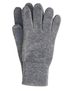 FosterNatur, Merino Herren Handschuhe/Fingerhandschuhe, 100% Wolle extrafine (8, Grau) von FosterNatur