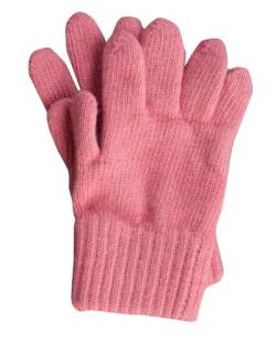 FosterNatur, Merino Kinder Finger Handschuhe/Strickhandschuhe/Wollhandschuhe, 100% Wolle (Merino) (2, Rosa) von FosterNatur