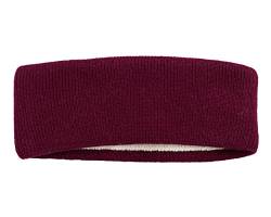 FosterNatur, Merino Stirnband mit Baumwollfutter, 100% Wolle (Bordeaux) von FosterNatur