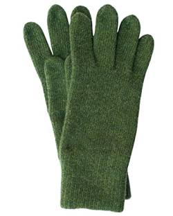 FosterNatur , Merino Damen Handschuhe Fingerhandschuhe Winterhandschuhe, 100% Wolle (Grün, Gr. 6) von FosterNatur