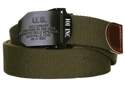 Fostex US Army U.S. Belt Utility Memphis Belle MFG Nashville Gürtel Buckle -130cm 35mm (Oliv) von Fostex