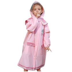 Fouyada Regenmäntel Kinder, Regenponcho Wasserdichte Regenjacken mit Rucksackabdeckung Mädchen Outdoor Transparente Regenbekleidung Kinder Kapuzen Kleinkind Cartoon Wandern von Fouyada