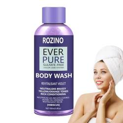 Shampoo Conditioner Body Wash für die Dusche - Pflegendes und feuchtigkeitsspendendes Shampoo- und Conditioner-Set mit Duschgel und Haarspülung - Violettes Shampoo und Haarspülung mit Fowybe von Fowybe