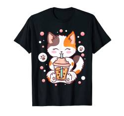 Katze Boba Tea Bubble Tea Kawaii Anime Japanisch Neko Girl Teen T-Shirt von Fox Brother