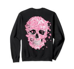 Horror Skull Cherry Blossom mit japanischer Sakura Sweatshirt von Fox Republic Design