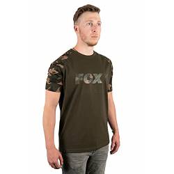 Fox Camo/Khaki Chest Print T-Shirt - Angelshirt für Karpfenangler, Größe:XXL von Fox
