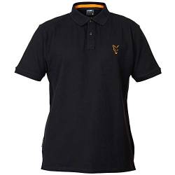 Fox Collection Black Orange Polo Shirt - Poloshirt, Größe:S von Fox