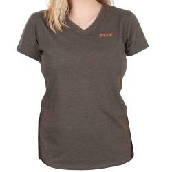 Fox WC V Neck T-Shirt - Angelshirt, Größe:M von Fox