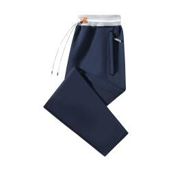 FoxQ Herren-Sweathose mit Taschen, Sport, Jogger, athletisch, Laufen, lässig, Yogahose, lockere Passform, gerades Bein, offener Boden, marineblau, 3X-Groß von FoxQ