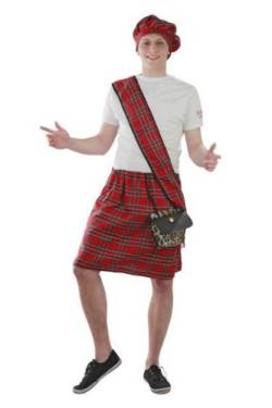 Foxxeo Kostüm Schotte Schottenrock Schottland Karneval Kostüme GröÃŸe XXL von Foxxeo