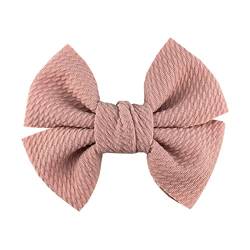 Stirnband Damen 10 teile/los 4,5 "große waffel stoff haar bögen for mädchen beliebte süße mode zubehör bowknot boutique kopf tragen Stirnband Damen Winter (Color : Dirty pink, Size : Without clip von FrEshn