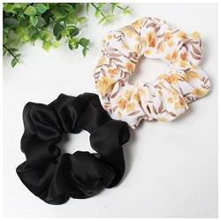 Stirnband Damen 2 teile/los Streifen und Punkte Elastische Scrunchies Haarband Hair Seil Krawatte Mode Stipe for Frauen Mädchen Stirnband Damen Winter (Size : A1-) von FrEshn