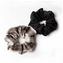 Stirnband Damen 2 teile/los Streifen und Punkte Elastische Scrunchies Haarband Hair Seil Krawatte Mode Stipe for Frauen Mädchen Stirnband Damen Winter (Size : I color) von FrEshn