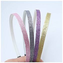 Stirnband Damen 4 STÜCK Mädchen Glitter Haarbänder Stirnbänder Haarschmuck Zähne Haarbänder Gesichtswaschstirnband (Size : Pink S L G) von FrEshn