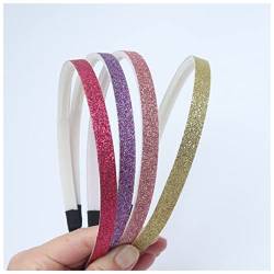 Stirnband Damen 4 STÜCK Mädchen Glitter Haarbänder Stirnbänder Haarschmuck Zähne Haarbänder Gesichtswaschstirnband (Size : Rose L HP G) von FrEshn