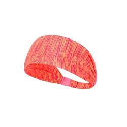 Stirnband Damen Elastische gestreifte Stirnbänder for Frauen Mädchen Sport Laufen Yoga Kopf Band Baumwolle Weit Haarband Turban Head Warp Haarschmuck Gesichtswaschstirnband (Size : Red stripe) von FrEshn