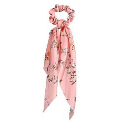 Stirnband Damen Mode Floral Print Scrhocken Solid Langes Haar Ribbon for Frauen Pferdeschwanz Schal Süßes elastisches Haarband Haar-Zubehör Stirnband Damen Winter (Size : CS641304) von FrEshn