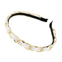 Stirnband Damen Mode Goldketten Hair Bands Reifen for Frauen Stirnband Haarband Mädchen Haarschmuck Elegante schicke Haarverzierung Gesichtswaschstirnband (Size : 38B) von FrEshn