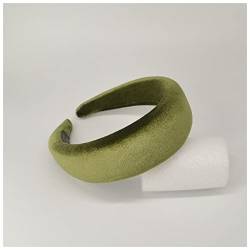 Stirnband Damen Mode dicke Samt Stirnbänder Frauen breite Kopfband Headwear Elastizität Haarbänder Elegantes Mädchen Haarschmuck Vintage Kopfband Gesichtswaschstirnband (Size : Green) von FrEshn