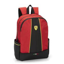 Ferrari – organisierter Rucksack für Mittelschule, Ober- und Grundschule, 2 große Räume in der Mitte mit Reißverschluss und verstellbaren Schultergurten, Frontfach mit Reißverschluss und Seitentaschen von Franco Cosimo Panini