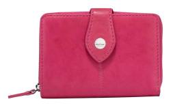 Maitre - Leder Geldbörse mit RFID Schutz, Münzfach & Scheinfach für Damen - Portemonnaie mit Kreditkartenfächern, Pink von Franky
